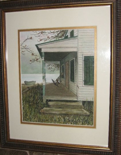 October Porch Watercolor